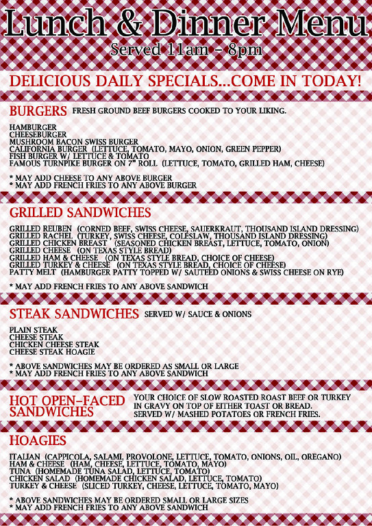 Oley turnpike dairy country diner