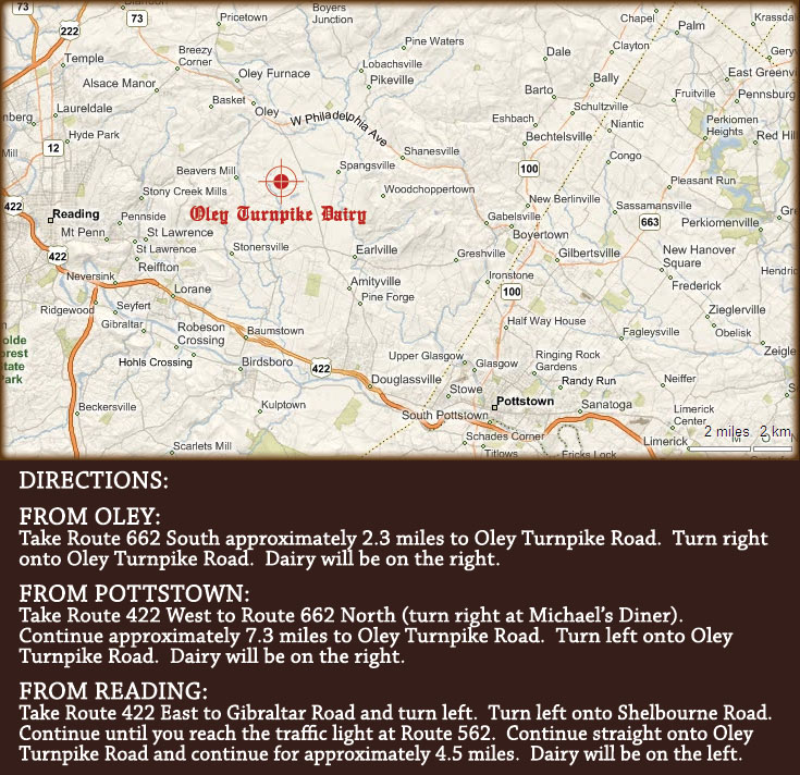 Oley turnpike dairy Contact